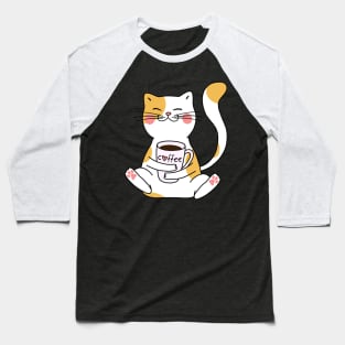 Cats and Coffee - Perfect Gift Idea for Cats and Coffee Lovers, Best for Christmas, Birthday or any Occasion, for Cat and Coffee Lover Girls, Boys, Men, Women, Wife, Husband, Grandma, Grandpa, Baseball T-Shirt